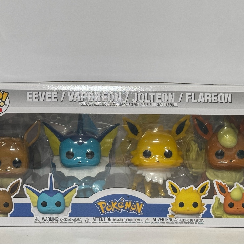 Funko Pop! Pokémon Eevee, Vaporeon, Jolteon, Flareon Vinyl Figure Set